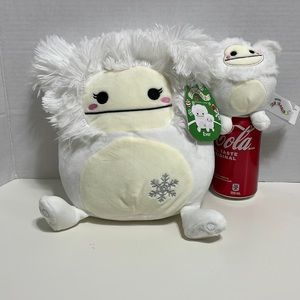 BNWT 8" Ever the Bigfoot Squishmallow with Baby Clip